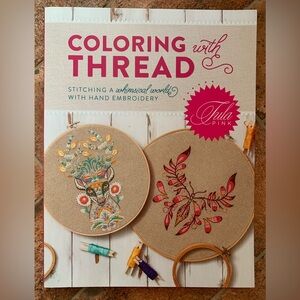 Coloring with Tread stitching a whimsical world with hand embroidery. Tula pink